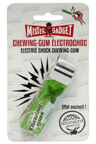 Faux paquet de chewing gum electrisant jaune declenchement electrique farce  et attrapes 8570